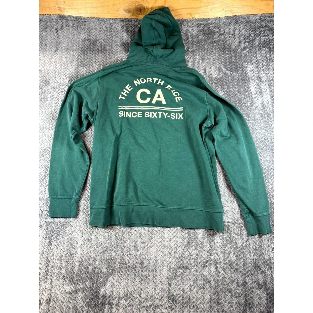 The North Face Hoodie Mens‎ XL Dark Green Cotton Lined Graphic Since Sixty Six